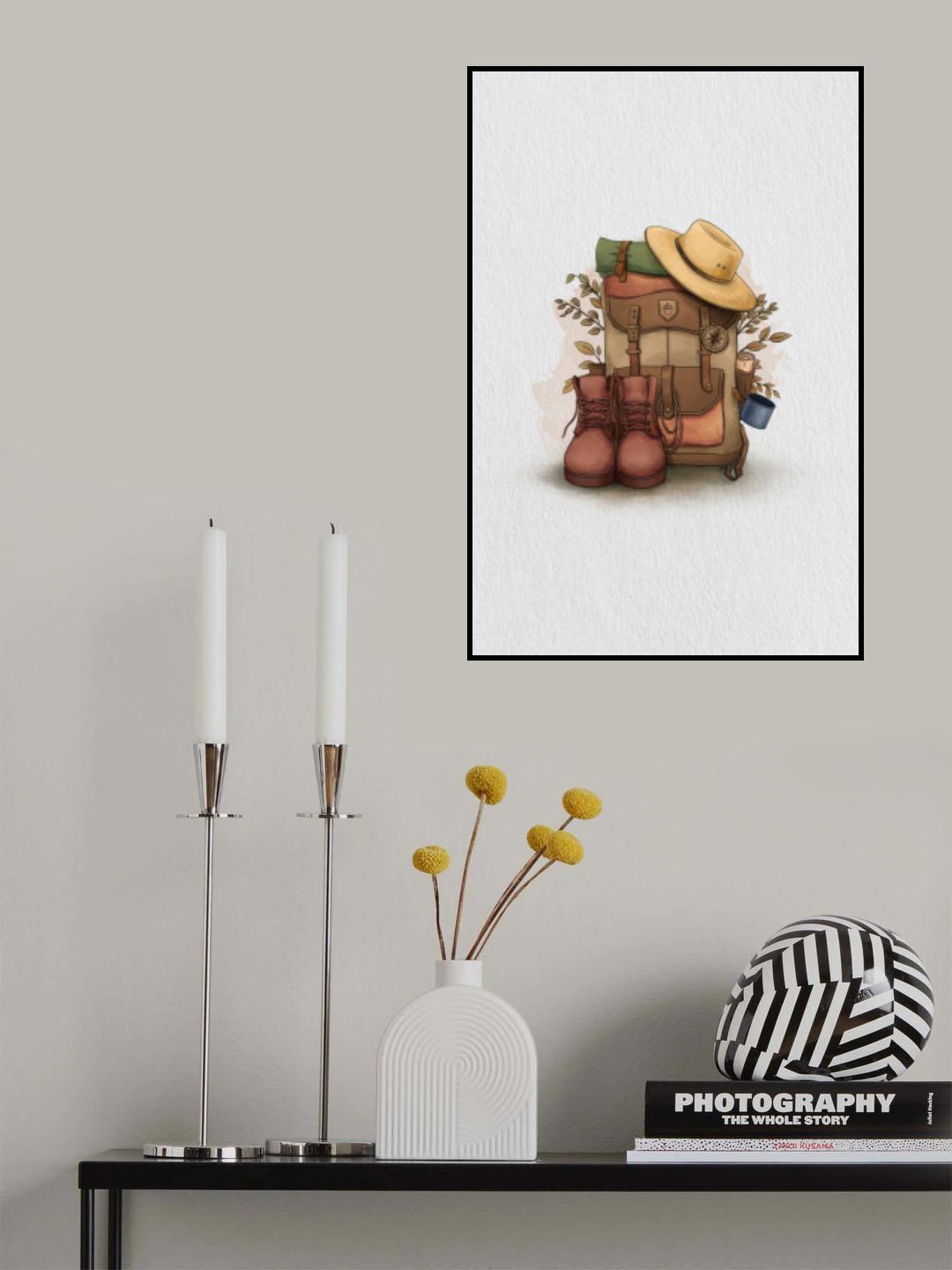 Backpack Travel Poster och Canvastavla