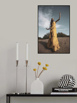 woman in yellow dress Poster och Canvastavla