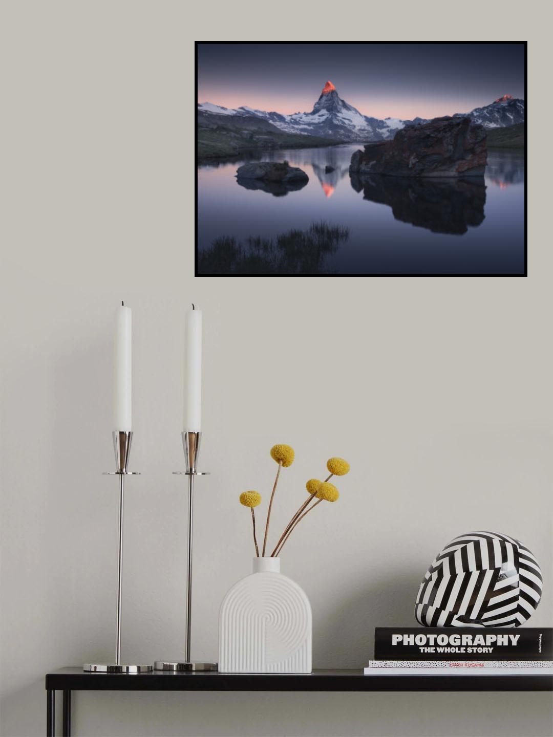 Red Fires of Matterhorn II Poster och Canvastavla