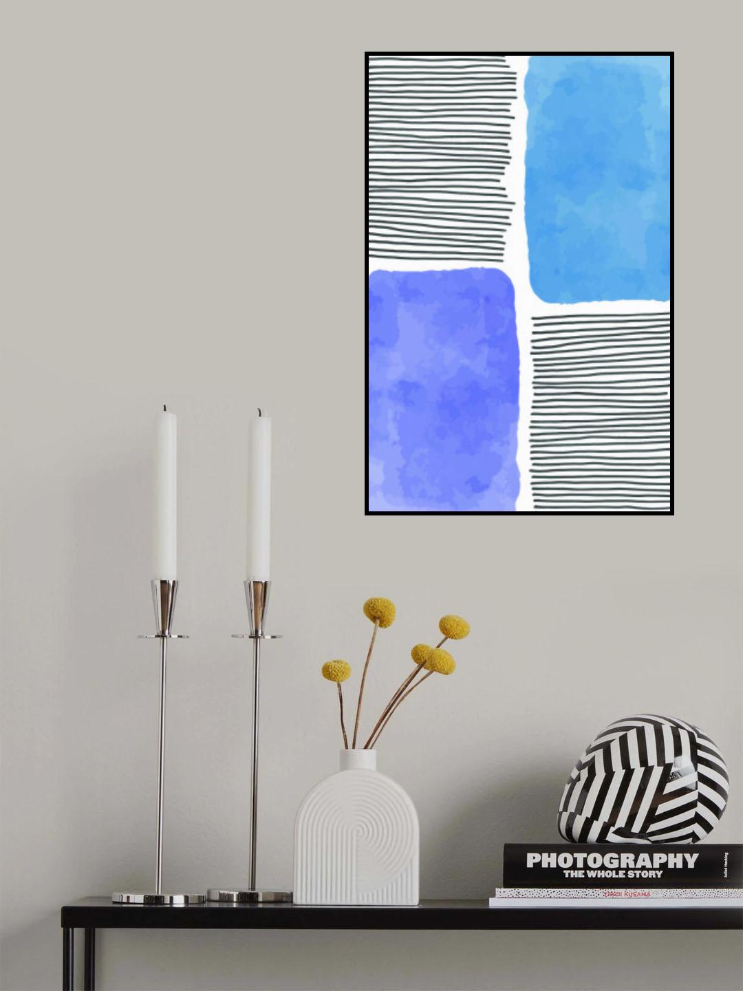 Watercolor Lines Series #1 Poster och Canvastavla