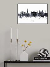 Exeter England Skyline Poster och Canvastavla