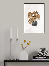 Black and gold house plant 5 Poster och Canvastavla