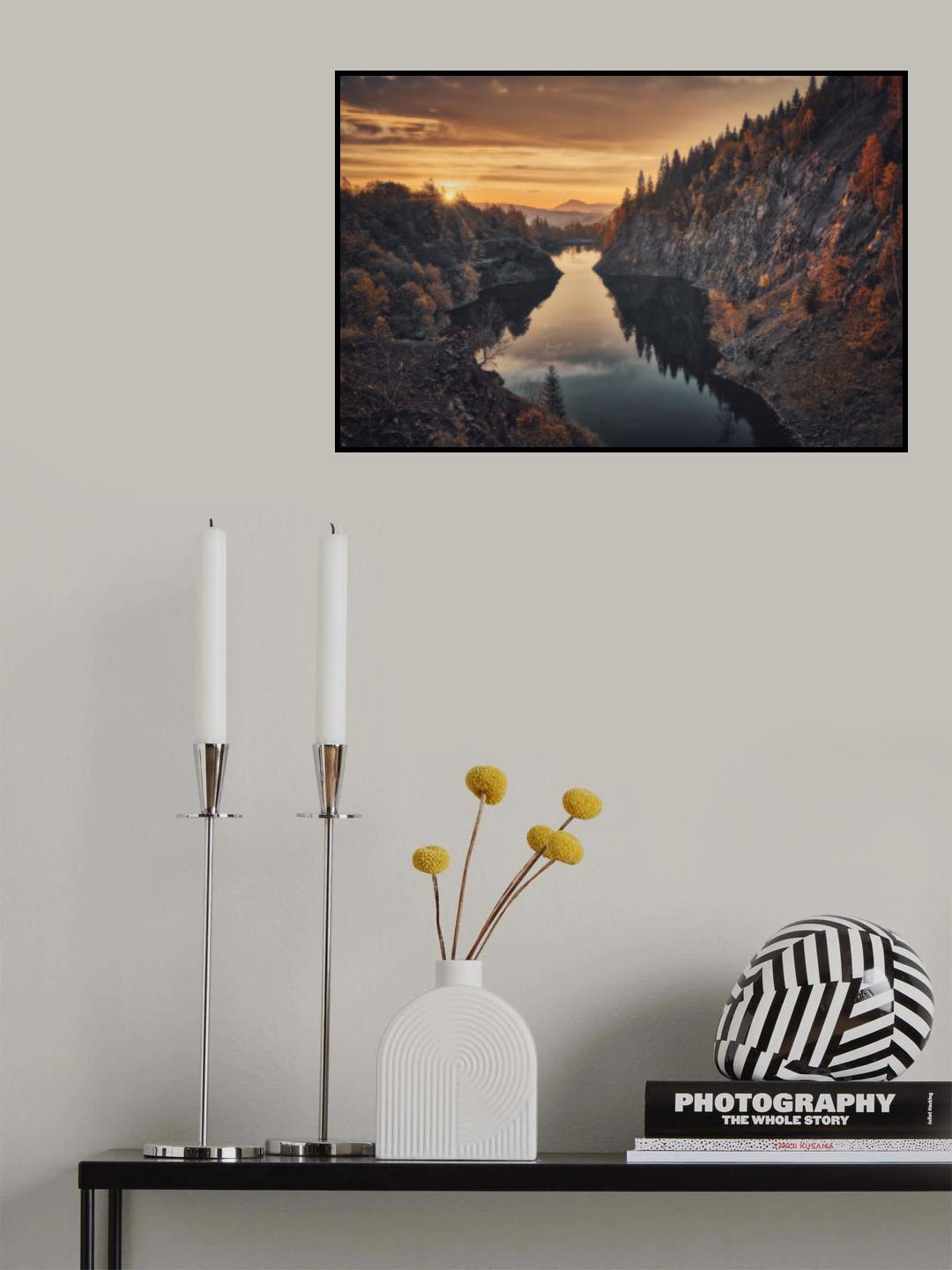 Sunrise over the quarry Poster och Canvastavla
