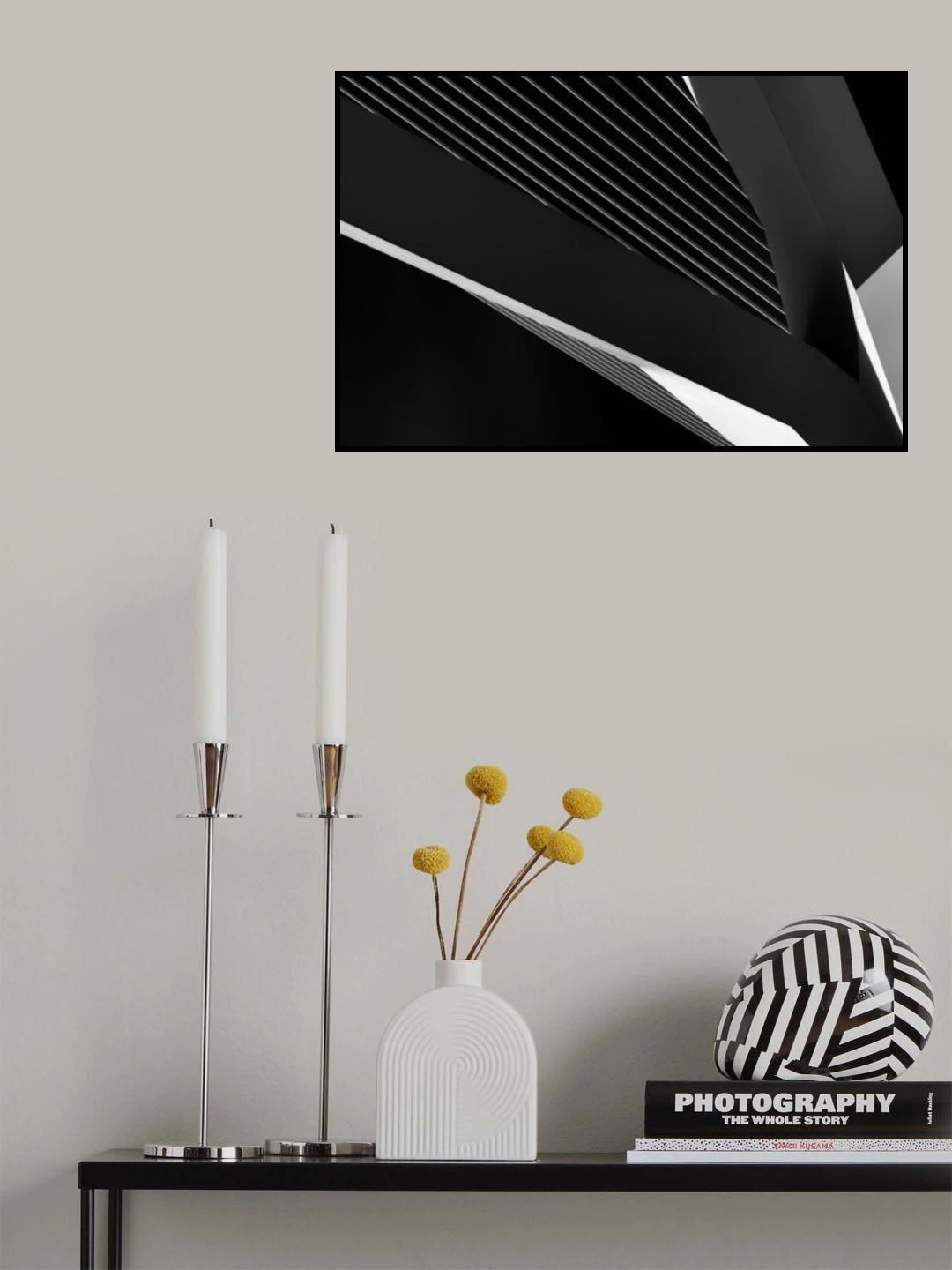 Abstraction of a swan Poster och Canvastavla