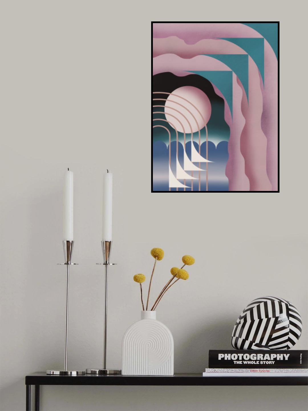 Pink Night Sky Poster och Canvastavla