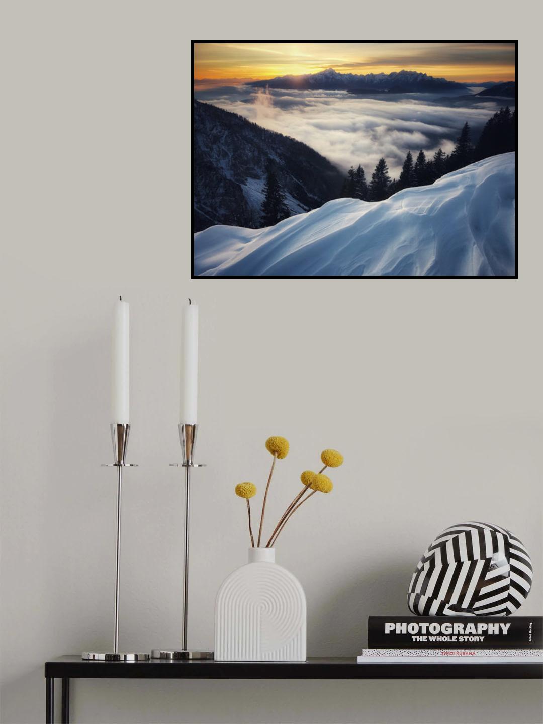 Sunset in the mountains Poster och Canvastavla