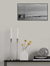 old pier and dramatic landscape Poster och Canvastavla