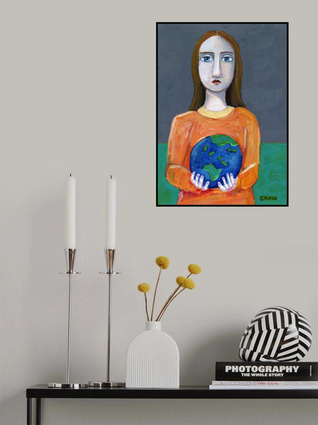 She had the world in her hands Poster och Canvastavla