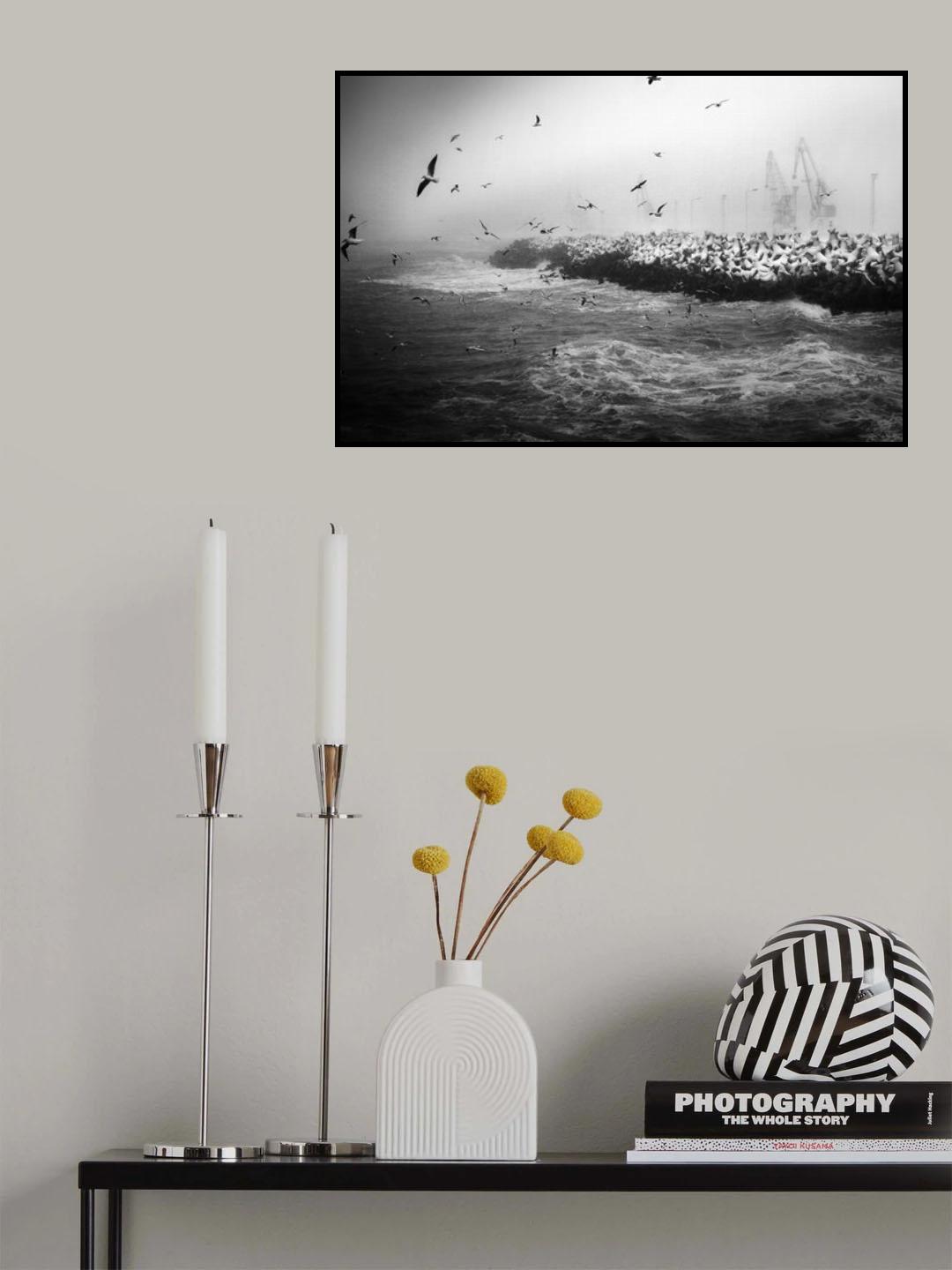 Morning on the shore of the sea Poster och Canvastavla