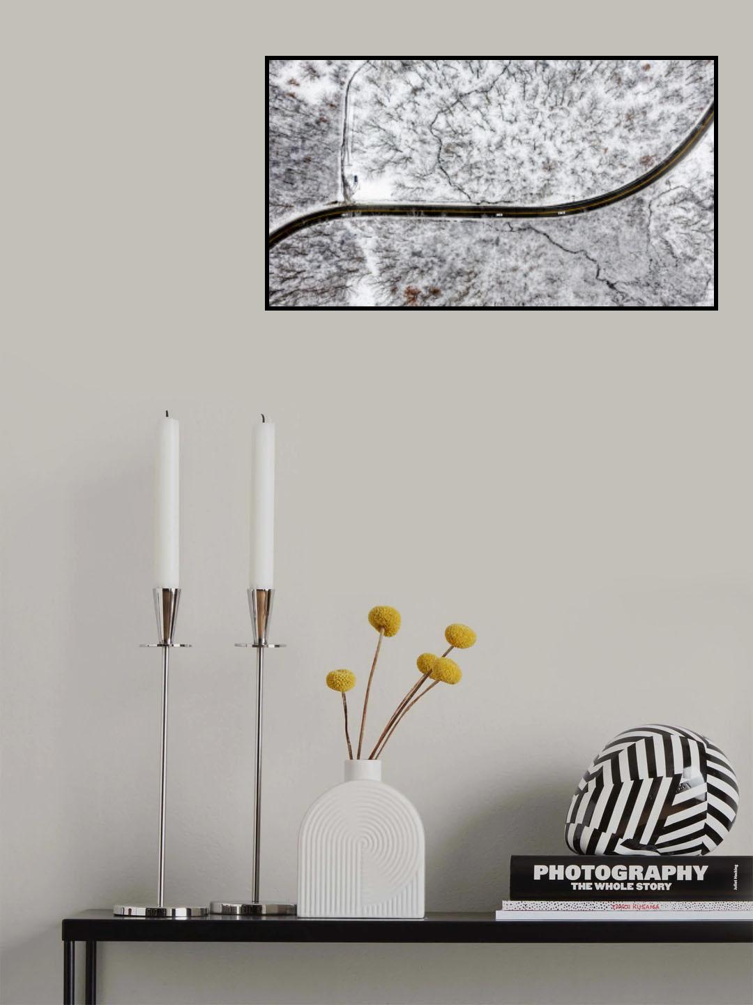 Winter road Poster och Canvastavla