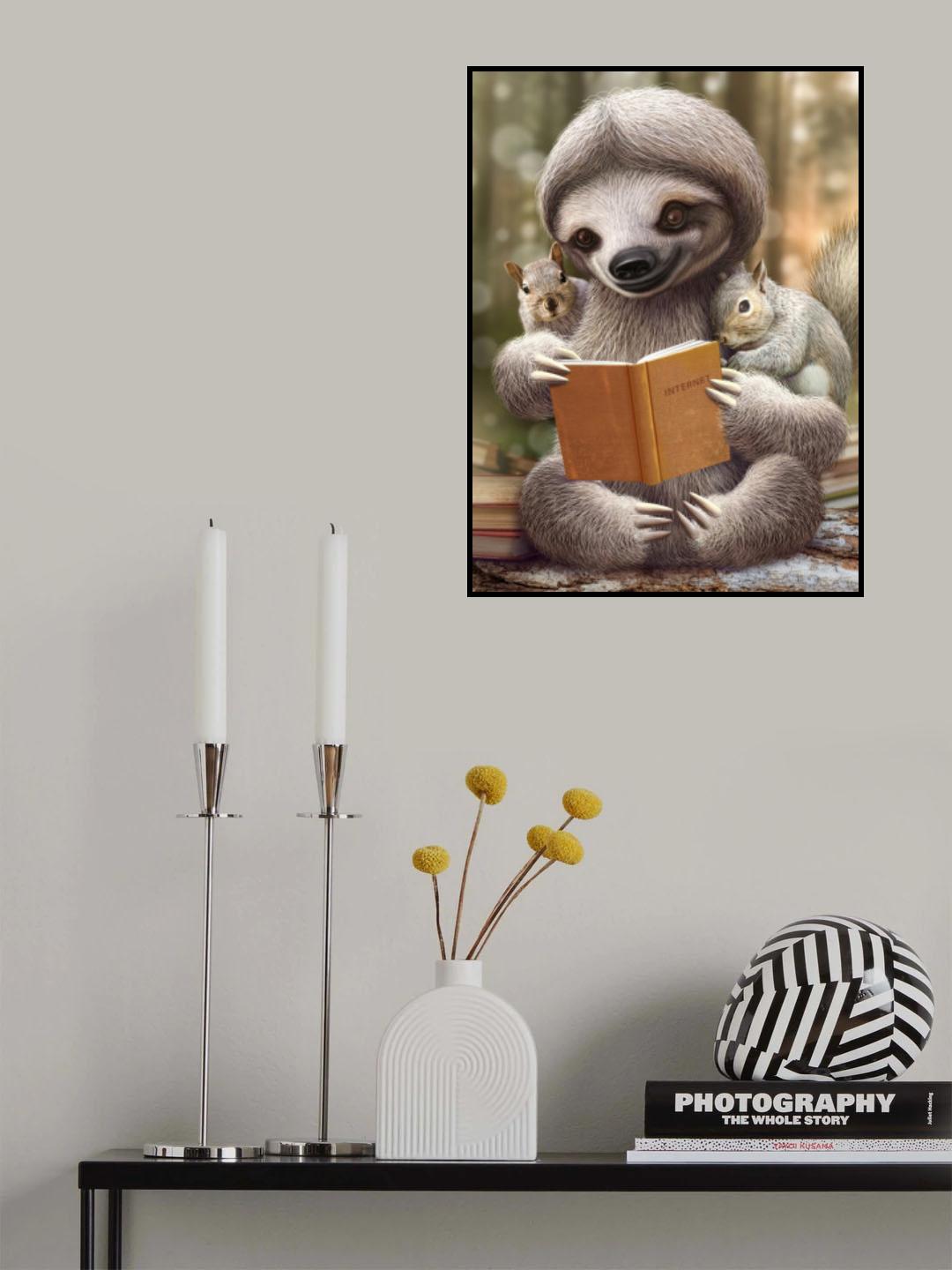 SLOTH SHARING KNOWLEDGE Poster och Canvastavla
