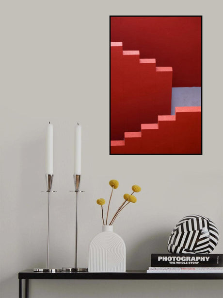 red stairs Poster och Canvastavla