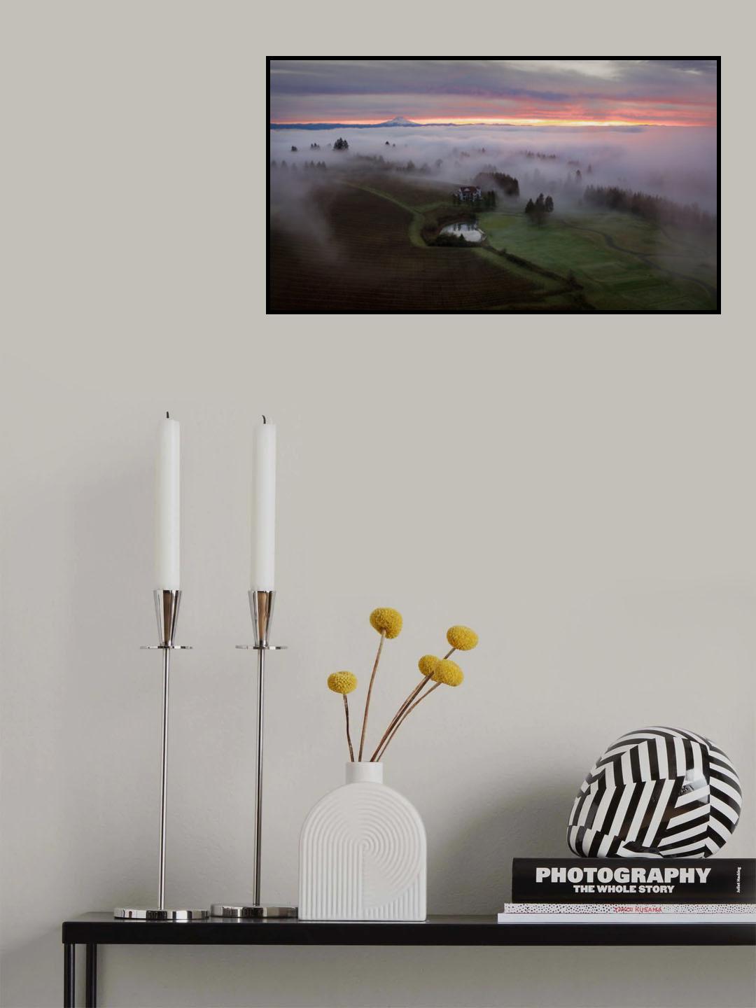 Foggy morning at staf. hill Poster och Canvastavla