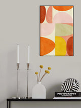 Warm Pastel Geometry Poster och Canvastavla