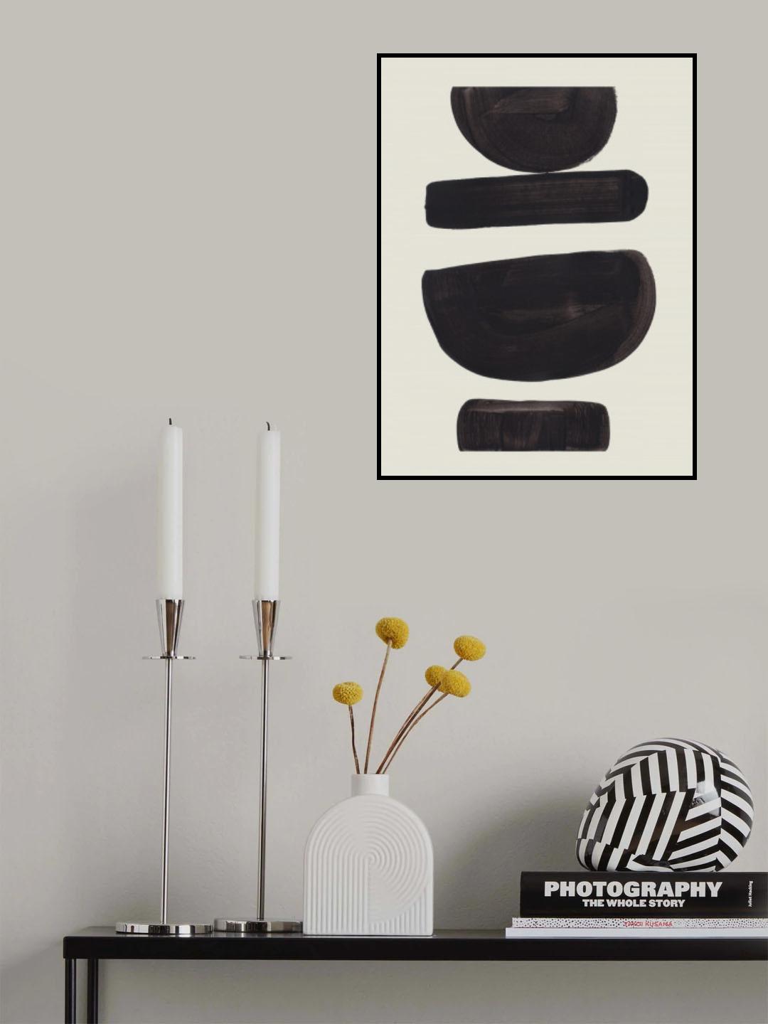 Ink Motif 33 Poster och Canvastavla