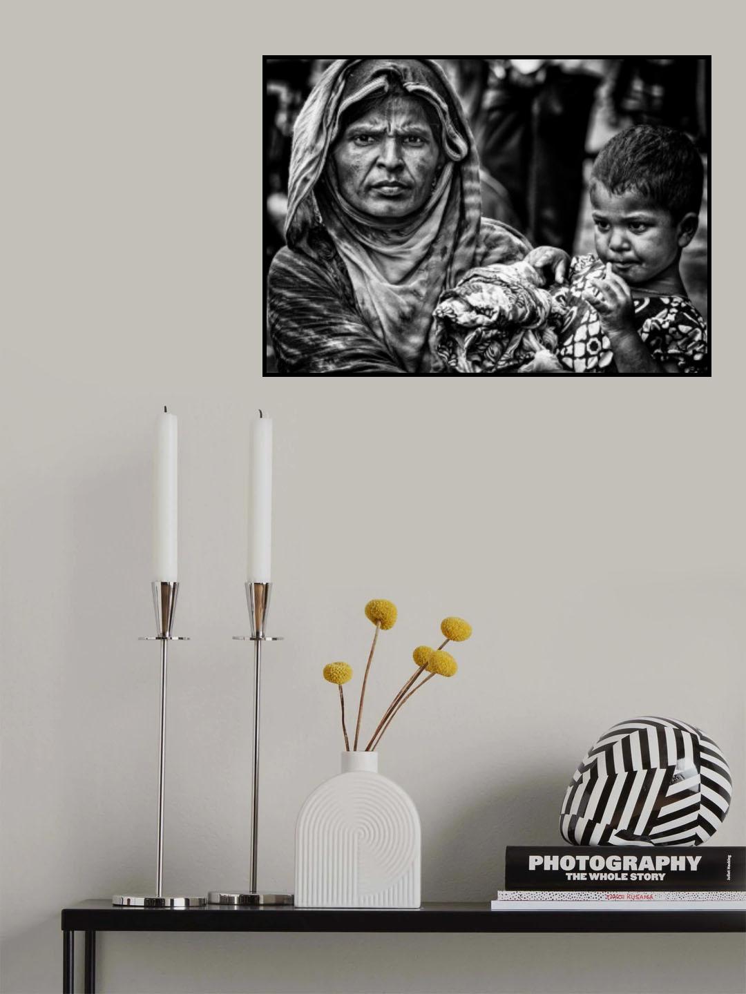 Bangladeshi woman and her child Poster och Canvastavla