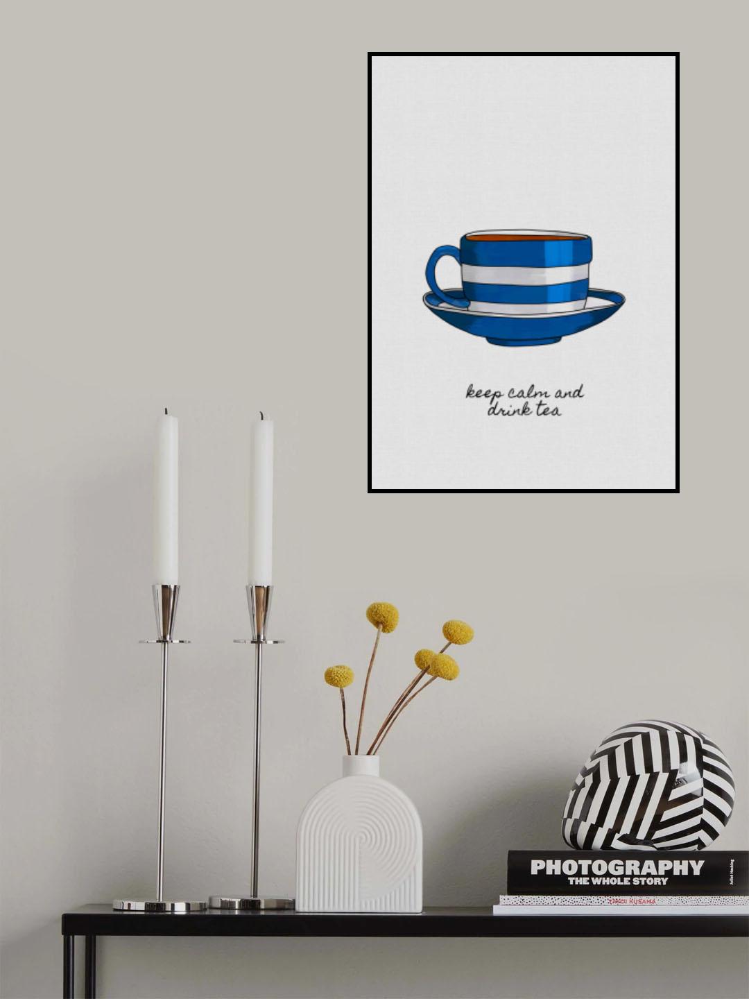 Keep Calm &amp; Drink Tea Poster och Canvastavla