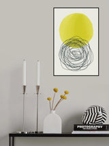 Yellow Watercolor Shapes Series #3 Poster och Canvastavla