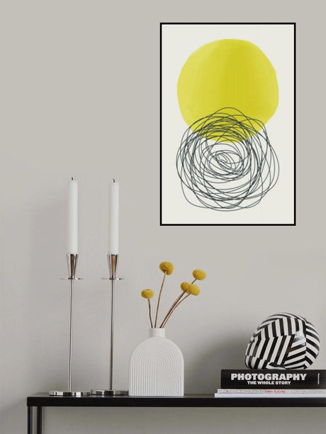 Yellow Watercolor Shapes Series #3 Poster och Canvastavla