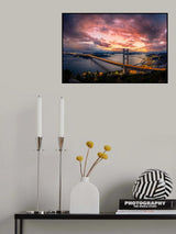 Great Seto Bridge at dusk Poster och Canvastavla