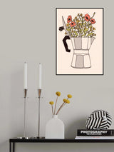 Moka Flowers Poster och Canvastavla