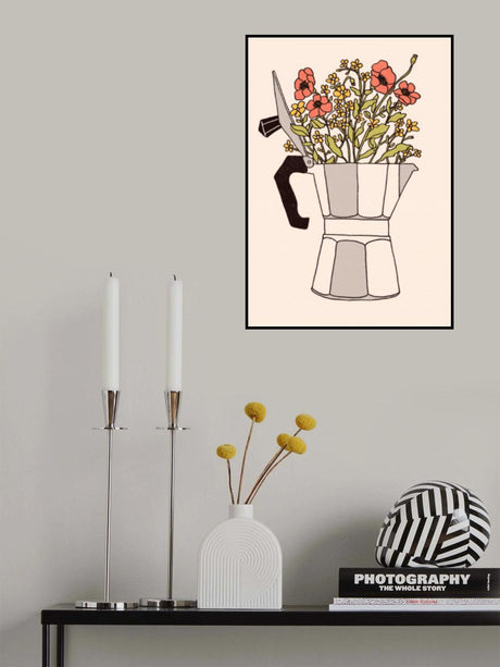 Moka Flowers Poster och Canvastavla
