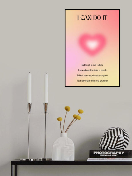 Motivational Aura Poster Poster och Canvastavla
