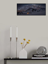 Plateau Hut Under Milky Way Poster och Canvastavla