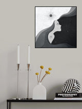 Sun Lady Bw Poster och Canvastavla