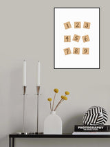 Träklossar - Wooden Blocks - 123 Poster och Canvastavla