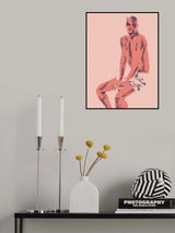 A Man Posing Poster och Canvastavla