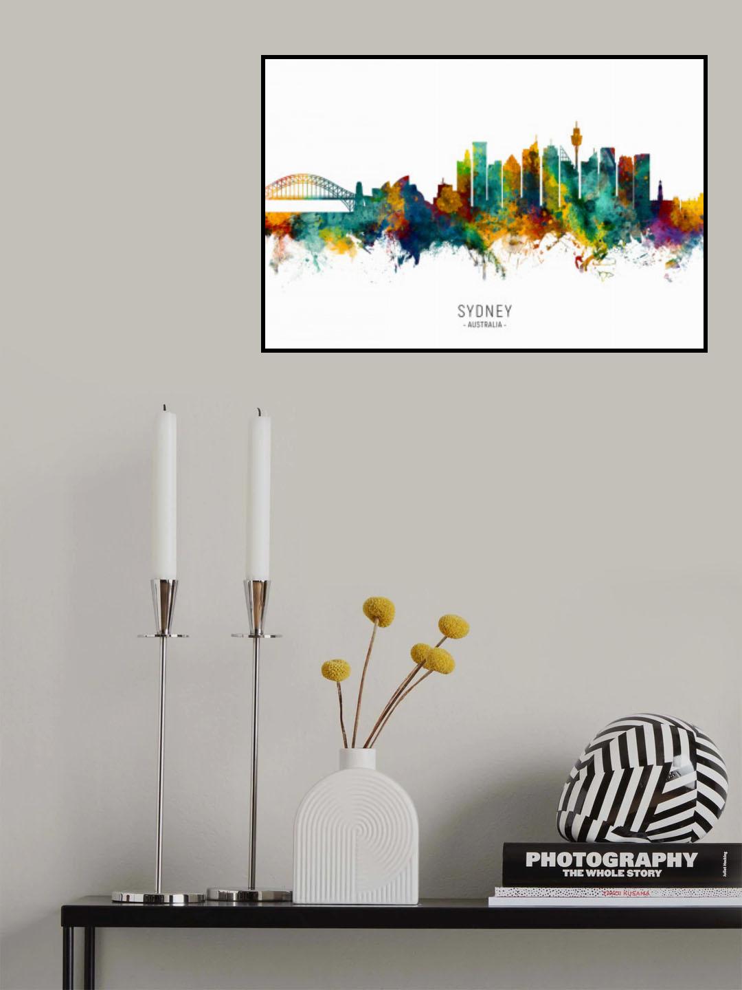 Sydney Australia Skyline Poster och Canvastavla