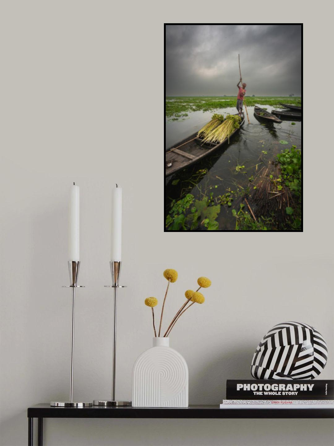 Wetland and boatman Poster och Canvastavla