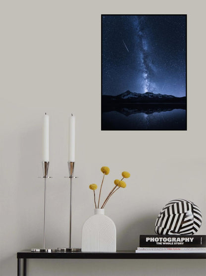 Galaxies Reflection Poster och Canvastavla