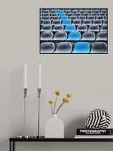 Row Blue Poster och Canvastavla