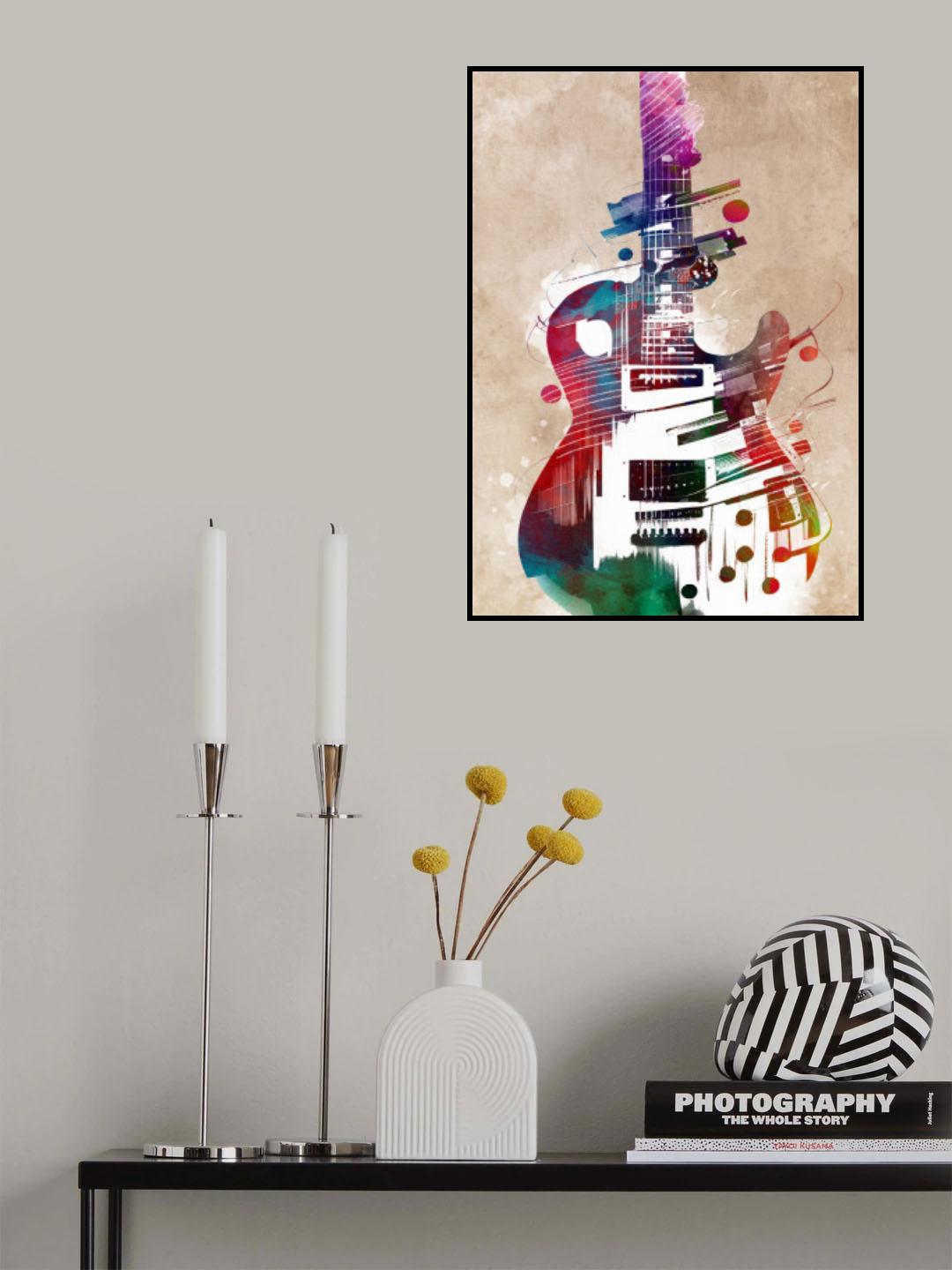 Guitar music art 17 Poster och Canvastavla