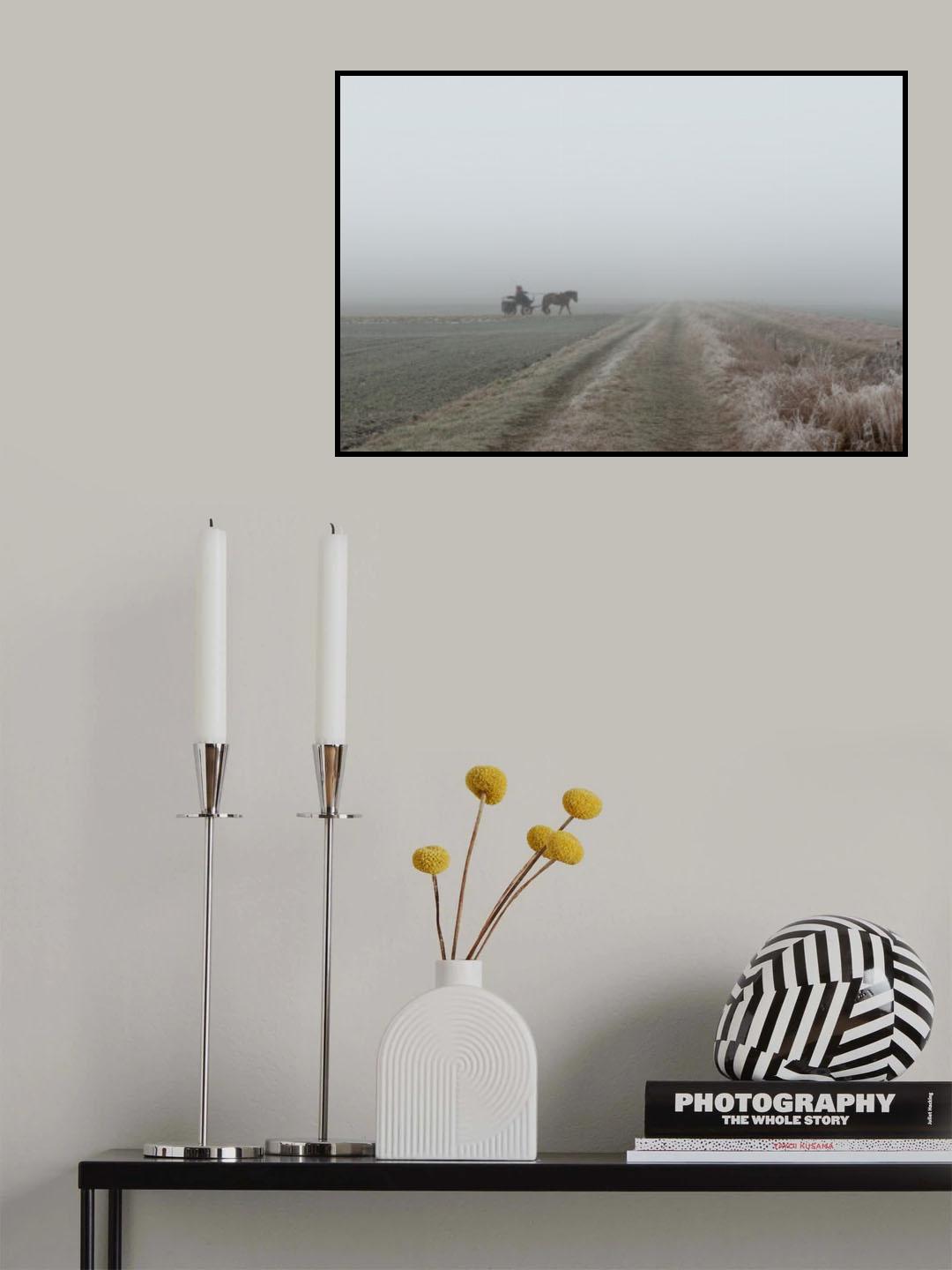 Carriage in the fog Poster och Canvastavla