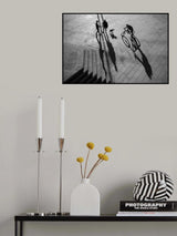 Two mans dog and cyclist Poster och Canvastavla