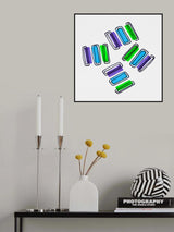 Rectangle Shapes Groupie Blue Green Poster och Canvastavla