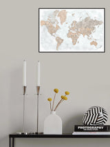 Calista high detail world map Poster och Canvastavla