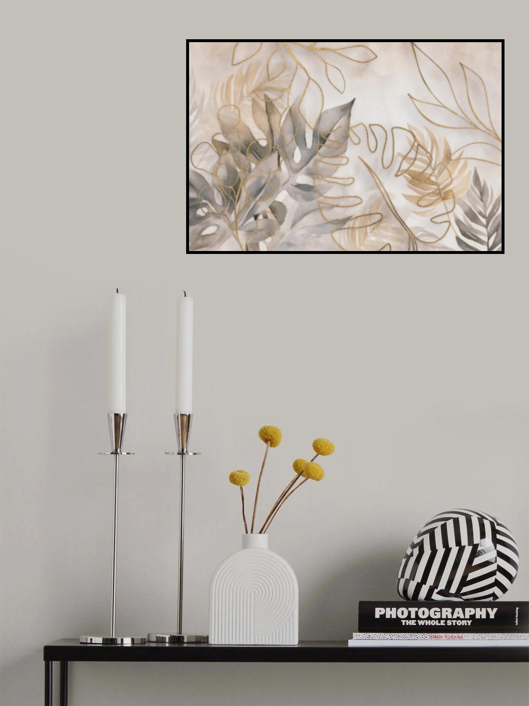 Elegant Tropics Warm Beige Poster och Canvastavla