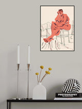 Nude Seated In A Chair Poster och Canvastavla