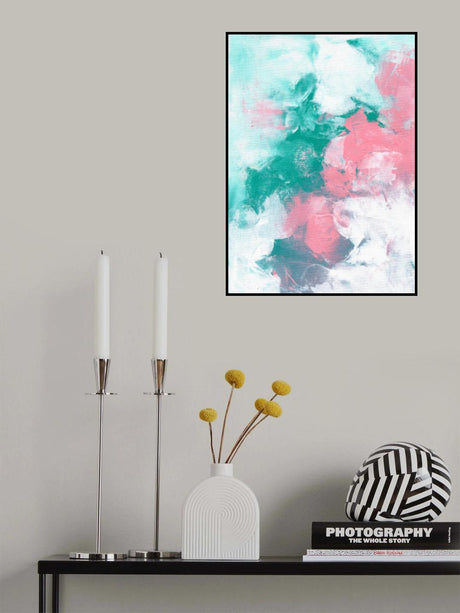Teal Kiss Poster och Canvastavla