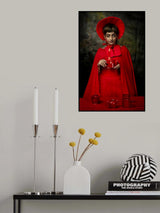 THE LADY WITH RED TEA POT Poster och Canvastavla