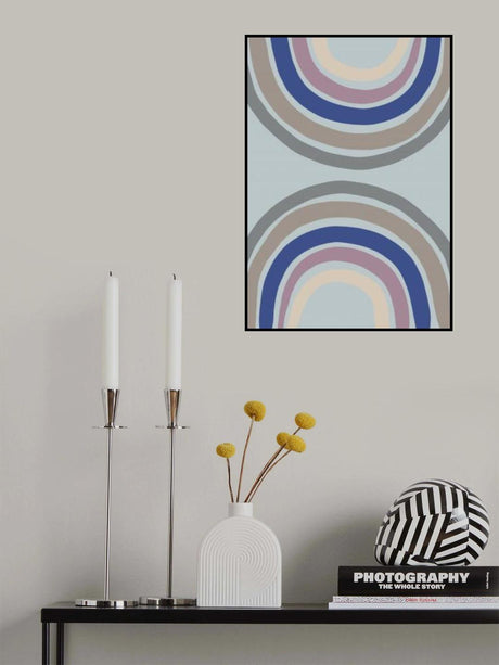 Double Rainbow Blue Poster och Canvastavla