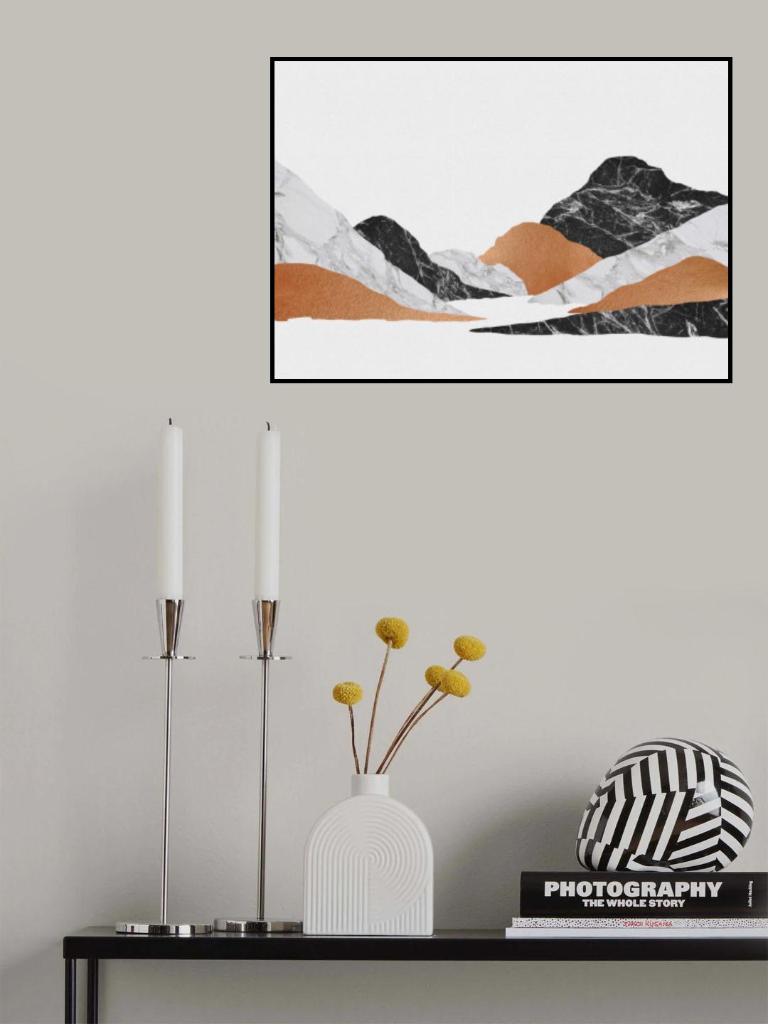 Marble Landscape II Poster och Canvastavla
