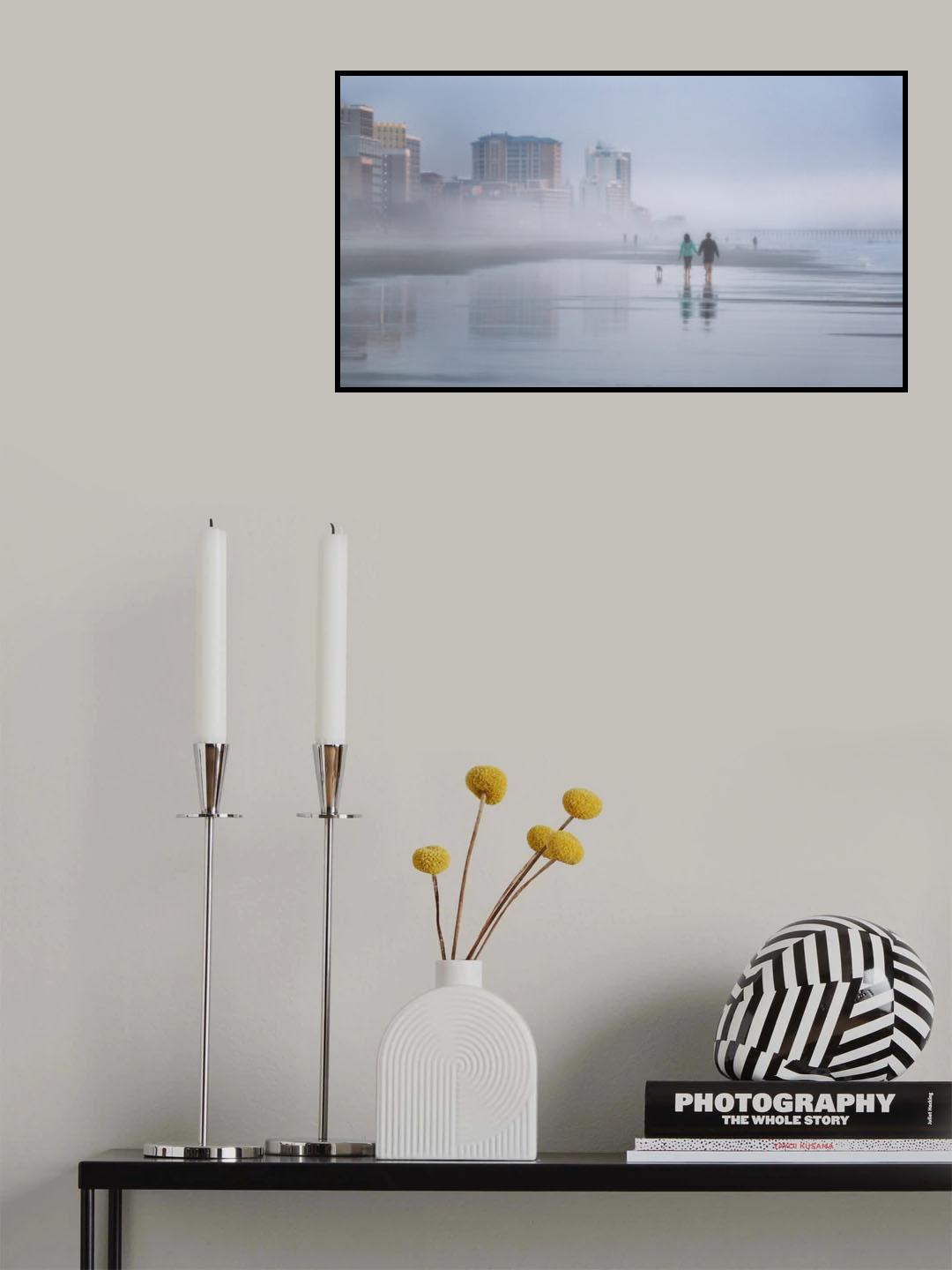 Beach Walking Poster och Canvastavla