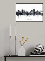 Savannah Georgia Skyline Poster och Canvastavla