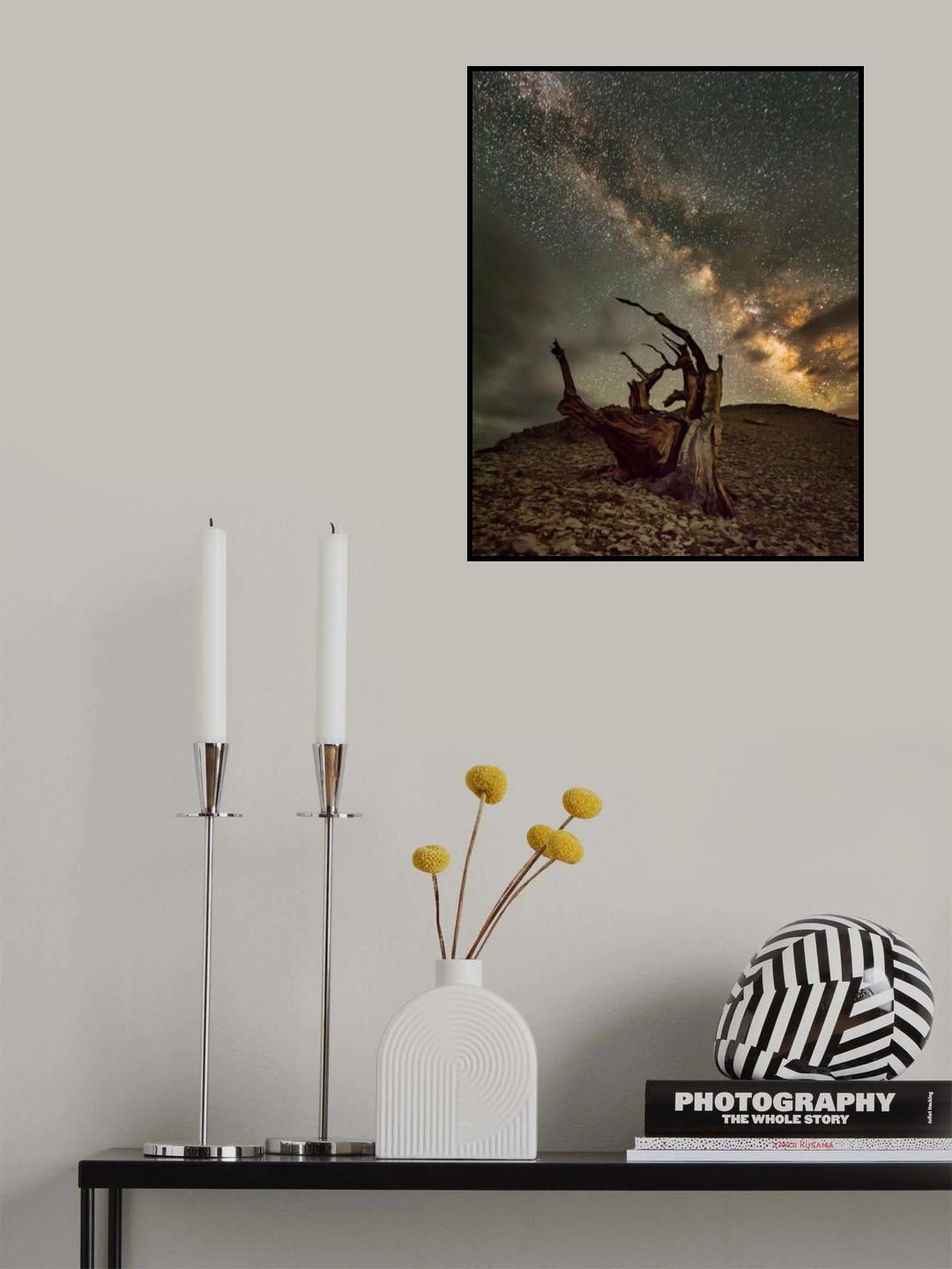 Milky Way comes to White Mountain Poster och Canvastavla