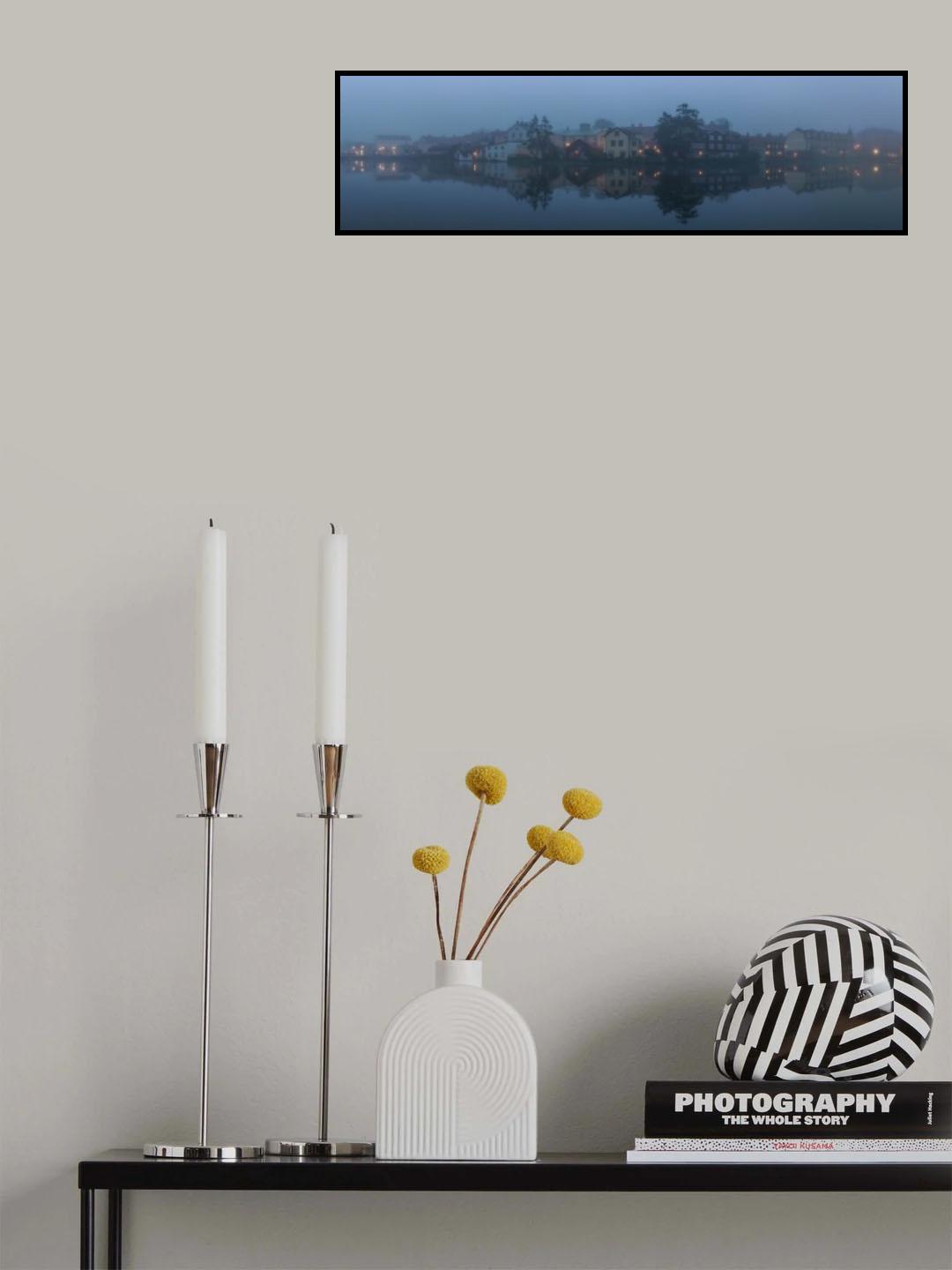 When darkness begins to release its grip of the Old Town Poster och Canvastavla